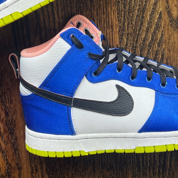 Nike Dunk High Blue Satin *like new* - Picture 3 of 9